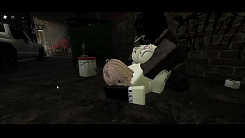 Blonde roblox slut caught on camera used by big black cock