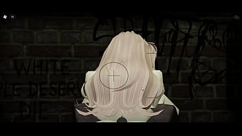 Blonde roblox slut caught on camera used by big black cock