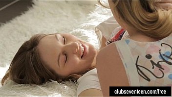 Brown haired lesbian cuties finger twats