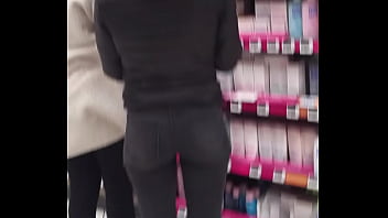 White teen ass at store