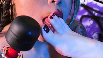 Make me cum while licking my feet