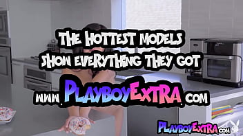 Passionate latin diva stripping and posing naked for playboy