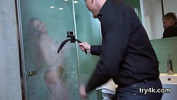 Ideal teenie blows cock in pov and gets slim pussy screwed