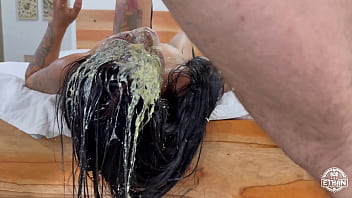 No mercy pukefest for tiny anal slut michy perez extreme rough