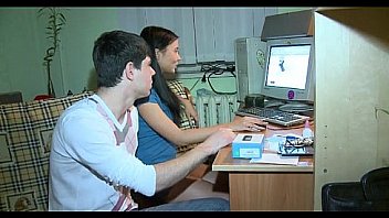 Sweet looking teen girl takes hard cock