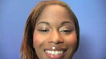 Black girl sucking their first white cock in gloryhole 28