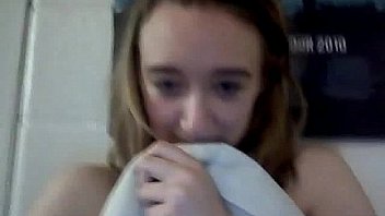 Tiny blonde masturbating for money