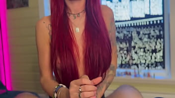 Pov dick teasing with licking and playing with dick hole and messy cum