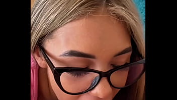 Petite 18yo teen blonde’s sloppy blowjob & doggy pounding natural tits shine in missionary