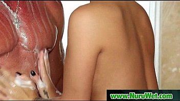 Nuru massage asian banged after blowjob in the bath 28