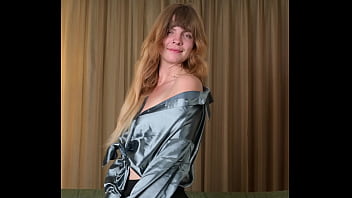 Hazel ash tries on models strange yoga pants leggings shiny shirt and high heel boots shoes stilettos