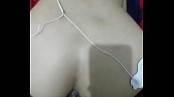 Cumming with my ass while getting shocked in the back and booty