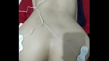 Cumming with my ass while getting shocked in the back and booty