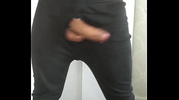 Stand up oily wank in my thermals with my balls bouncing everywhere makes me bust an 8 day load