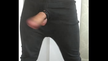 Stand up oily wank in my thermals with my balls bouncing everywhere makes me bust an 8 day load