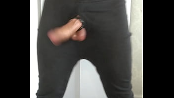 Stand up oily wank in my thermals with my balls bouncing everywhere makes me bust an 8 day load