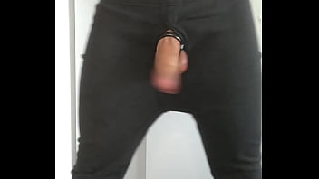 Stand up oily wank in my thermals with my balls bouncing everywhere makes me bust an 8 day load