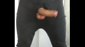 Stand up oily wank in my thermals with my balls bouncing everywhere makes me bust an 8 day load