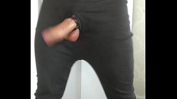 Stand up oily wank in my thermals with my balls bouncing everywhere makes me bust an 8 day load