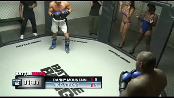 Stacy adams hops on the winners cock in the mma cage and swallows his cum