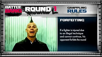 Stacy adams hops on the winners cock in the mma cage and swallows his cum