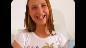 Cami cute 18 yo gives her first blowjob on camera and gets face full of cum