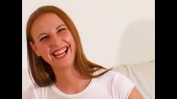 Cami cute 18 yo gives her first blowjob on camera and gets face full of cum