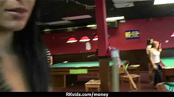 Stunning euro teen gets talked in to giving a blowjob for cash 8