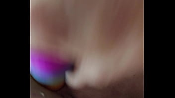 Rainbow dildo anal