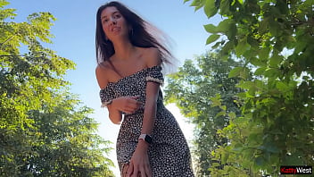 Public solo upskirt flashing ass plug in fishnet pantyhose pee