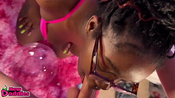 Black & ebony throat fucking day 24 28 ~ pov ebony babe slurping white meat asmr blowjob