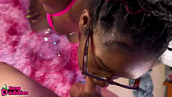 Black & ebony throat fucking day 24 28 ~ pov ebony babe slurping white meat asmr blowjob