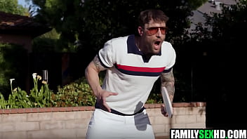 Step parents bang step daughter & step son after pickleball game