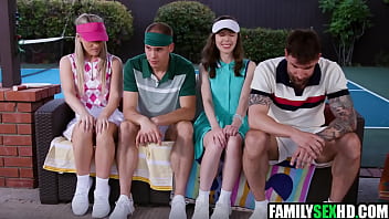 Step parents bang step daughter & step son after pickleball game Step parents bang step daughter & step son after pickleball game