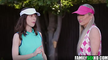 Step parents bang step daughter & step son after pickleball game