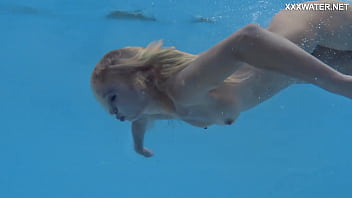 Russian pornstar emily ross swims and strips for you