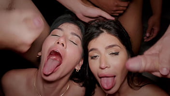 Two luxury sluts give us an unlimited session for five friends and leave with their pussies wide open