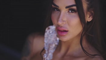 Horny car cleaner high quality solo cleaning the car and playing with the hose susy gala