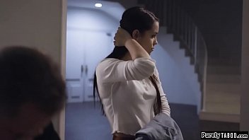 Teen babysitter agrees to fulfill husbands late wifes last wish and is paid to get shy she lets him undress her and he fingers and licks her deepthroats his hard cock and gets banged rough until he unloads in her pussy