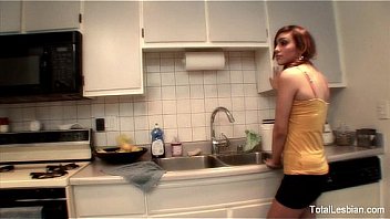 Milf fucks young brunette