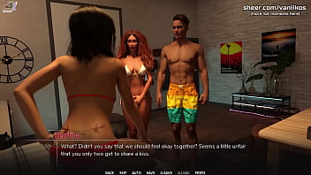 Two innocent young babes and one big cock hot threesome taboo university steam game 3d animated hentai game part #18