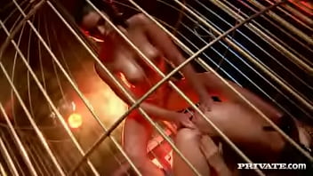 Lesbian lovers cherry jul and zafira use sex toys in their assholes