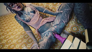 Gaping hole drenched in piss over books and toys