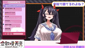 Virtual youtuber amane's ten countdown cum lewd voice her huge boobs made by hentai artist asanagi 2 27 zero repeat 20times jerk off challenge