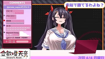 Virtual youtuber amane's ten countdown cum lewd voice her huge boobs made by hentai artist asanagi 2 27 zero repeat 20times jerk off challenge