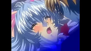 Hentai blue hair woman tied up and played with