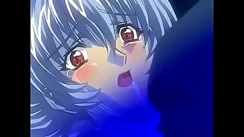 Hentai blue hair woman tied up and played with