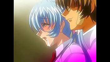 Hentai blue hair woman tied up and played with