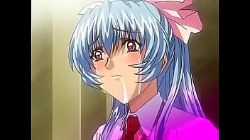 Hentai blue hair woman tied up and played with