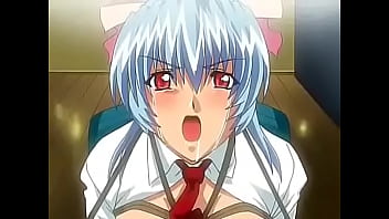 Hentai blue hair woman tied up and played with